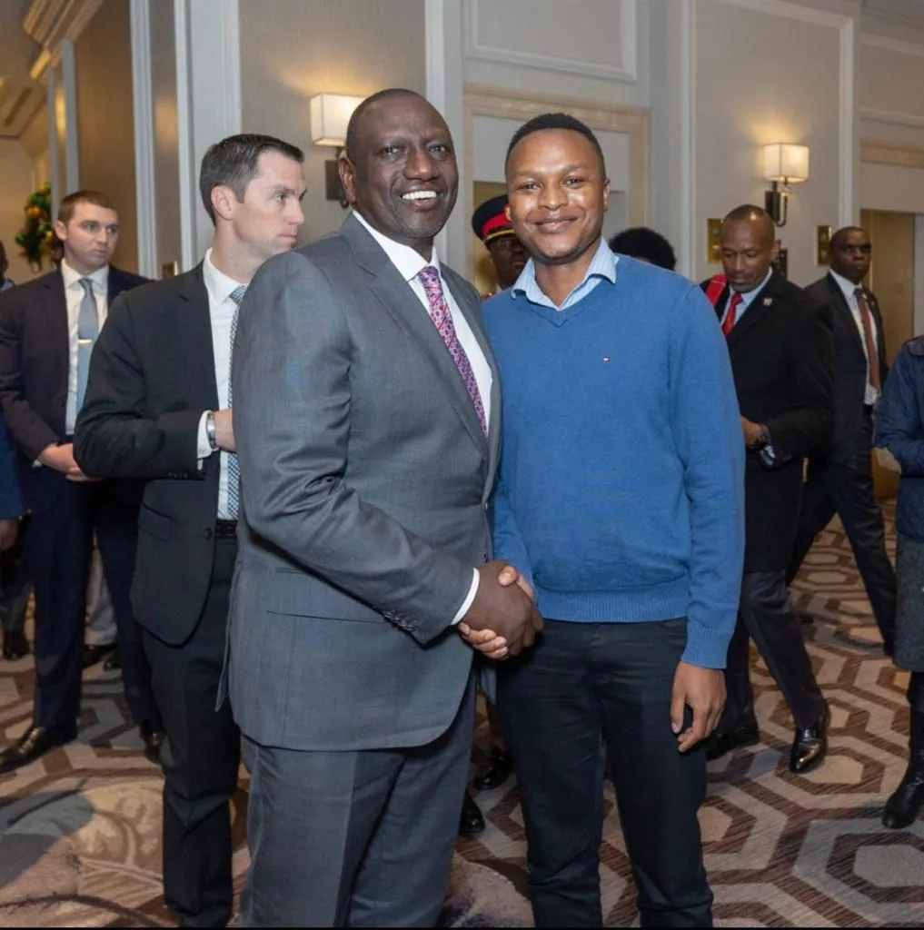 John Irungu with William Samoei Ruto, PhD, CGH, President of the Republic of Kenya